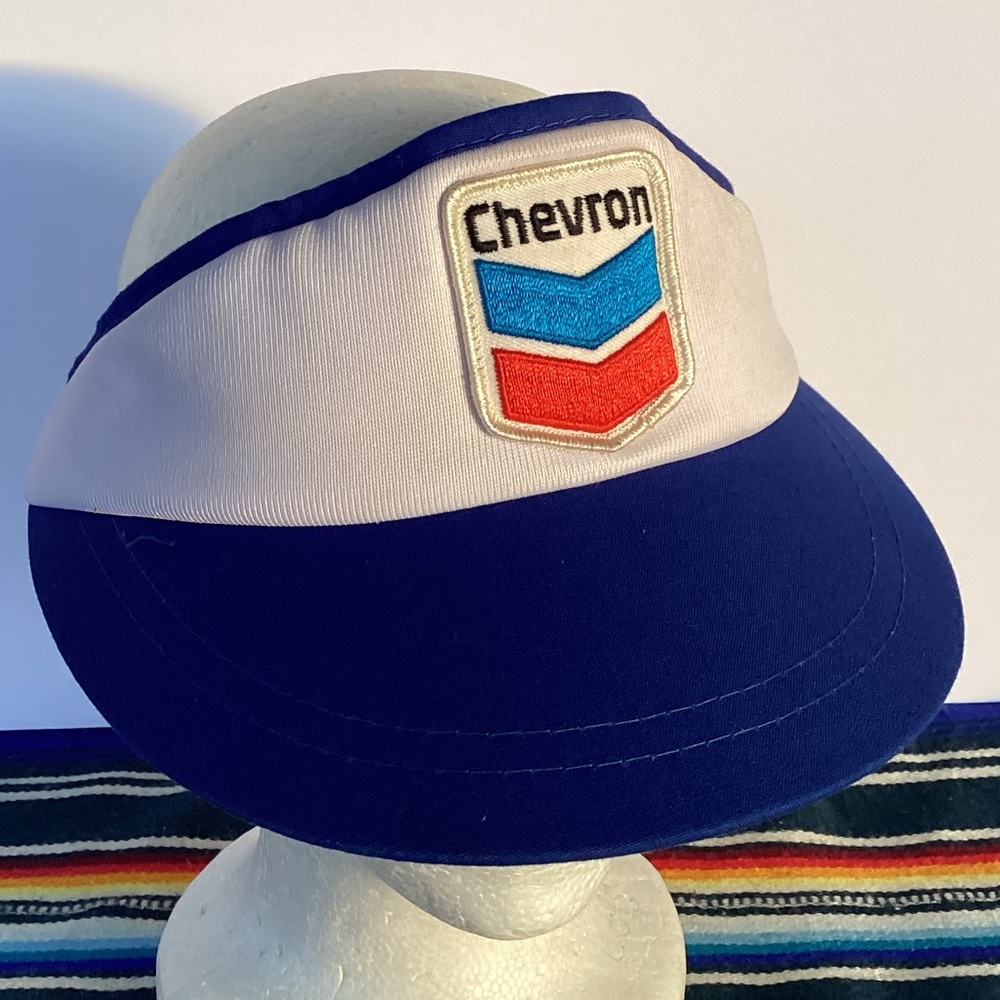 Vintage YoungAn Chevron gas patch visor hat